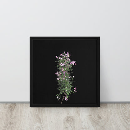 pink flower tree canvas print wall art black floater frame