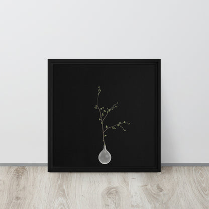 tree branch canvas print wall art on black floater frame