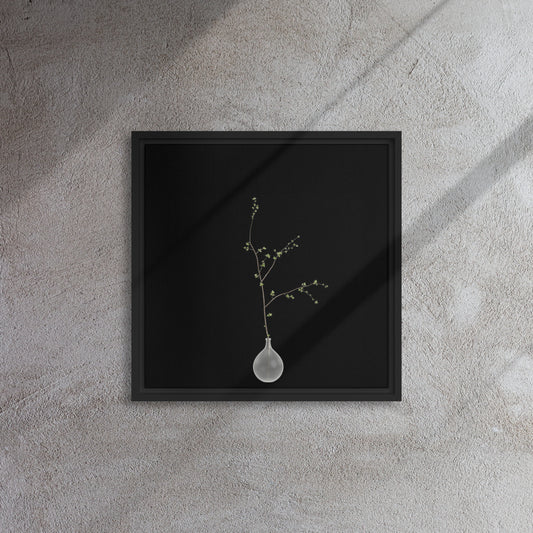 tree branch canvas print wall art on black floater frame