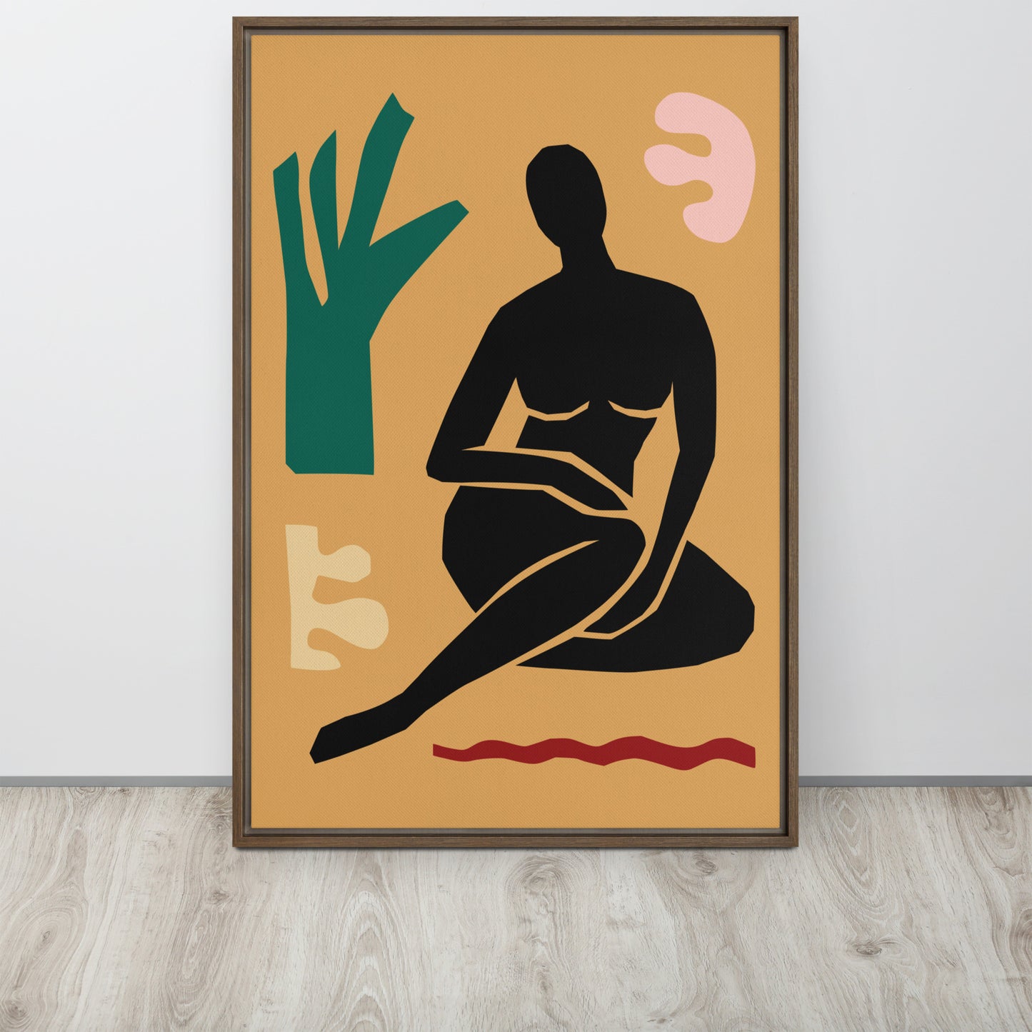 Framed Canvas Print Seated Woman Figure - Mirfia