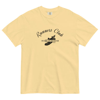 women's yellow garment dyed cotton club t-shirt 