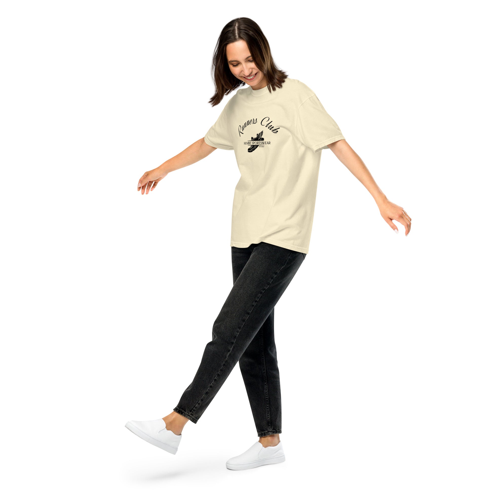 women's ivory garment dyed club t-shirt