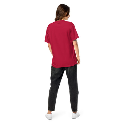 women's red garment dyed cotton club t-shirt 