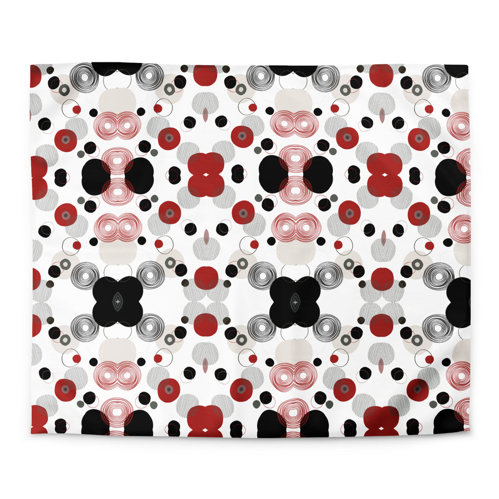 modern black and white geometric bedding 