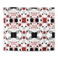 modern black and white geometric bedding 