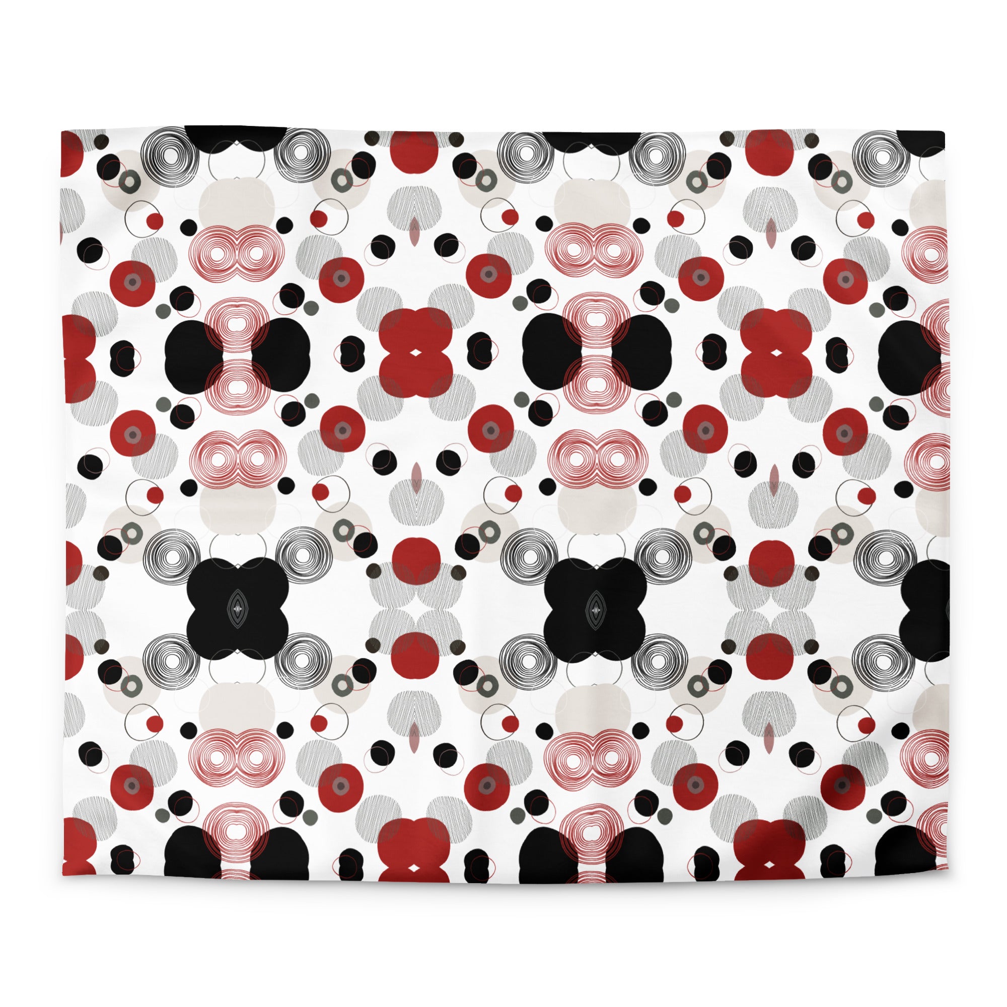modern black and white geometric bedding 