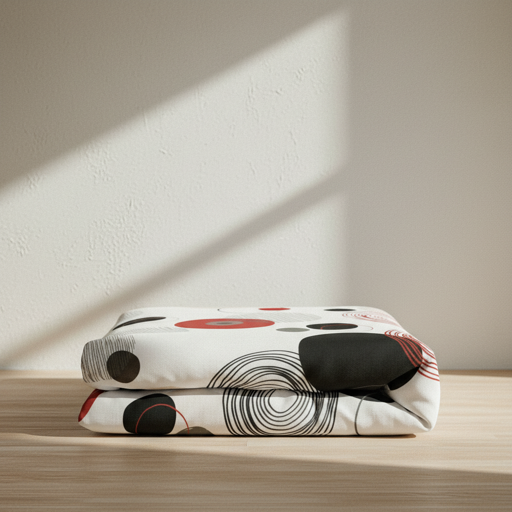 folded artistic geometric duvet cover for a sophisticated home aesthetic 