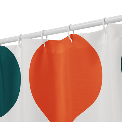 Fluid Polka Dotted Geometric Shower Curtain - Mirfia