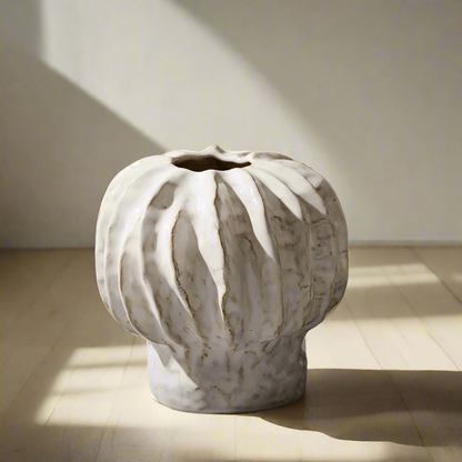 gourd short glazed ceramic vase 