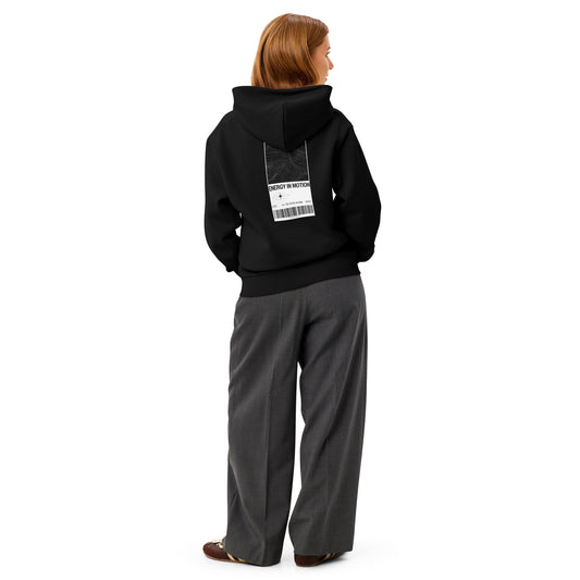 back view of graphic hoodie 