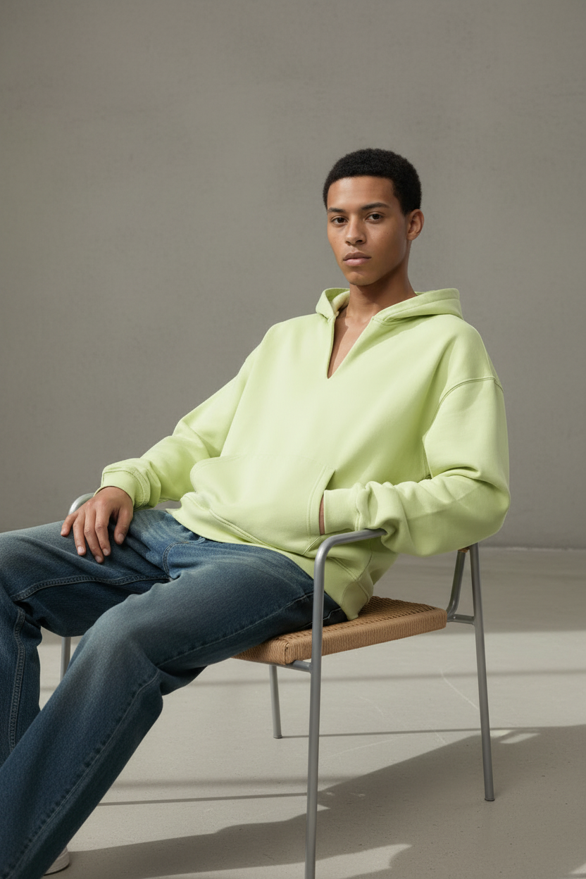 Unisex Boxy Raw Edge Hoodie - Mirfia