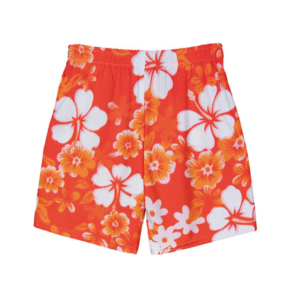 hawaiian floral swim trunks 