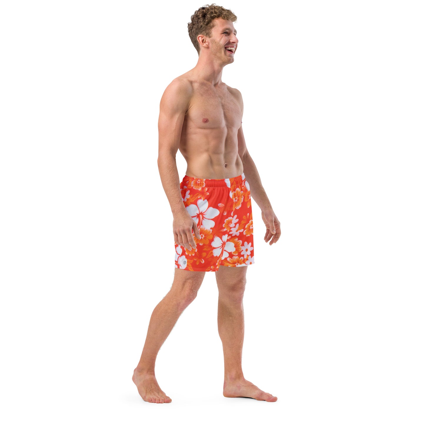 hawaiian floral swim trunks 