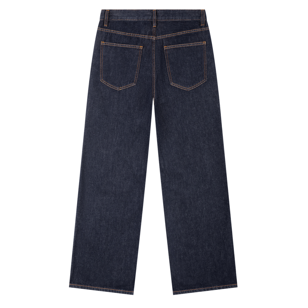 Heavyweight Straight Leg Denim Jeans back view 
