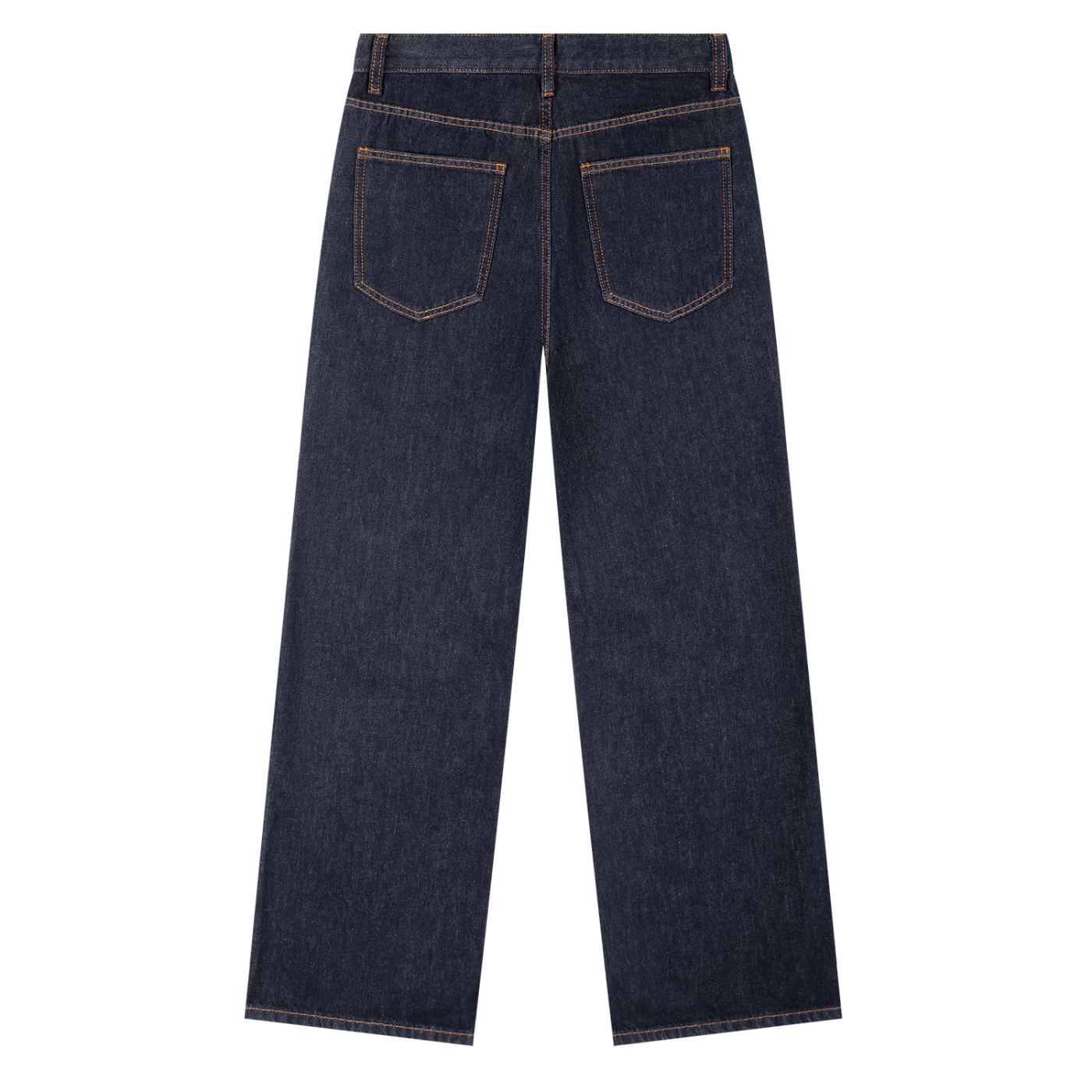 Heavyweight Straight Leg Denim Jeans back view 