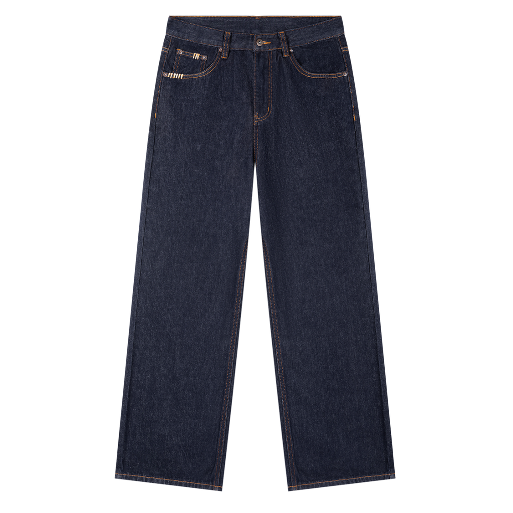 heavyweight straight leg denim jeans for men