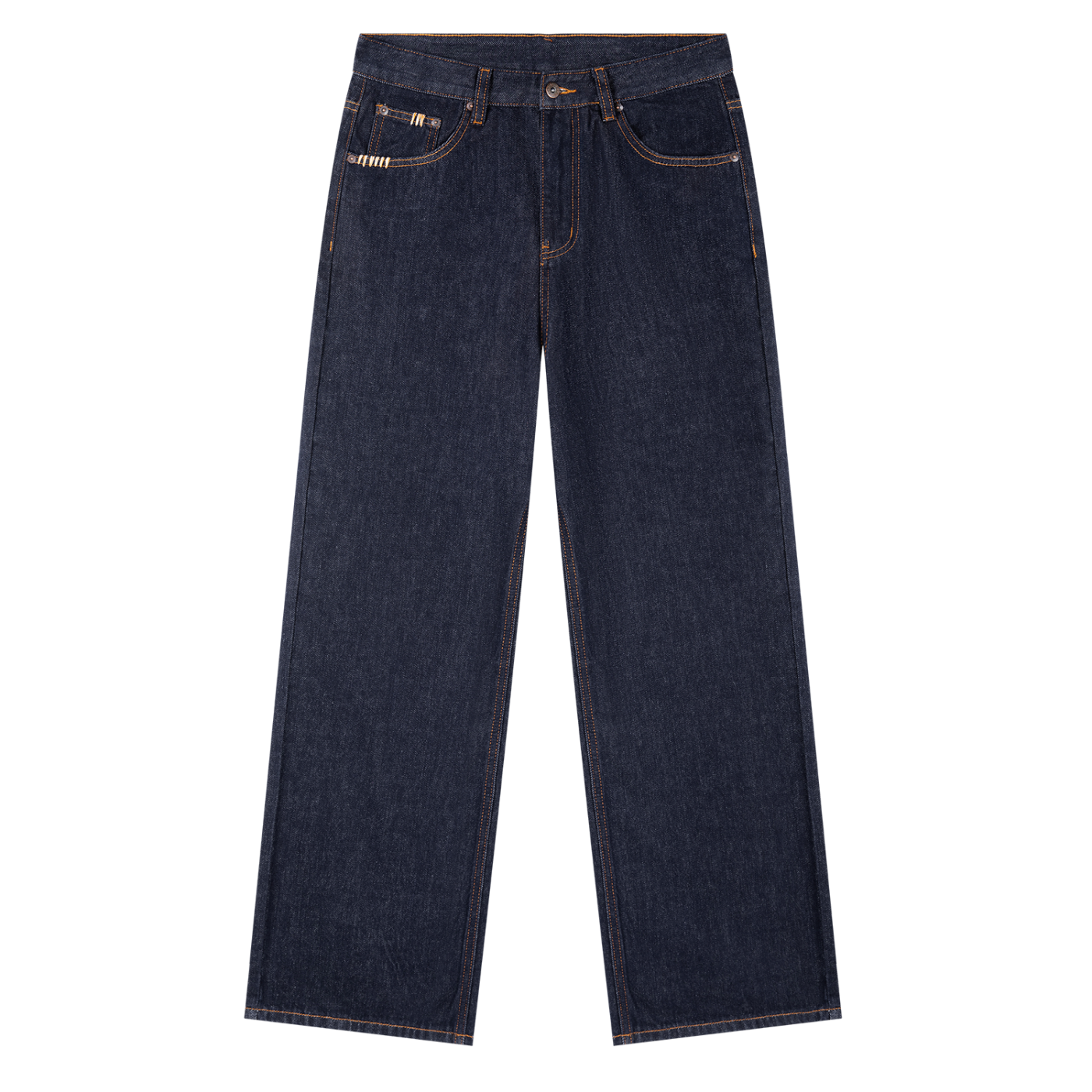 heavyweight straight leg denim jeans for men