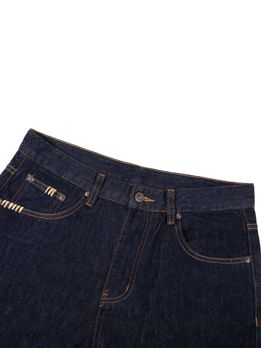 men's heavyweight jeans waist view 