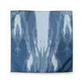 invisible zipper closure on a blue abstract microfiber duvet 
