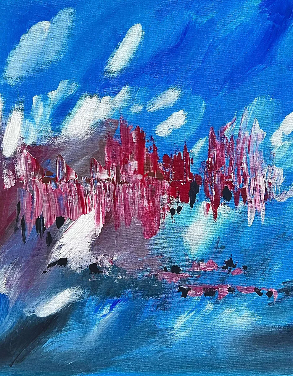 expressiva acrylic painting 