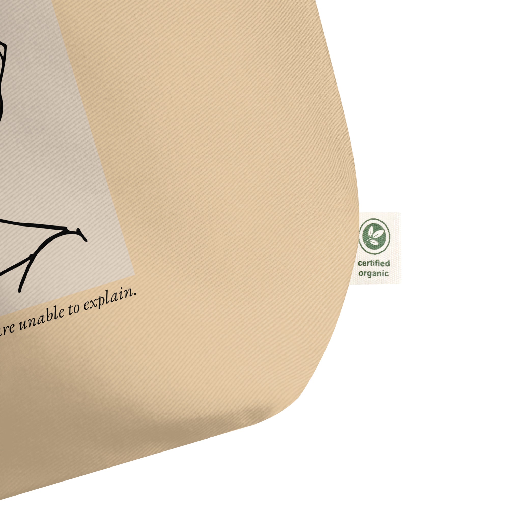 Large Organic Cotton Art Tote Bag - Mirfia