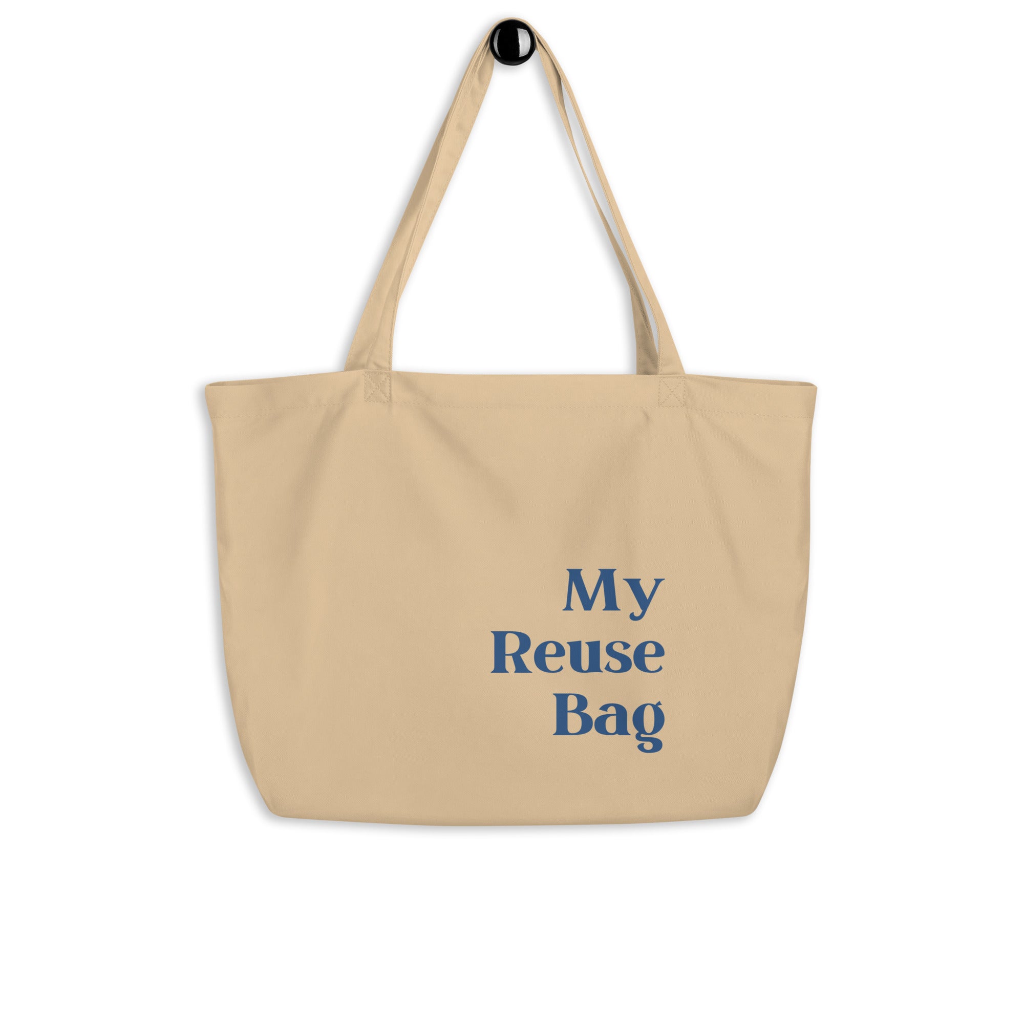 Large Organic Cotton Text Tote Bag - Mirfia