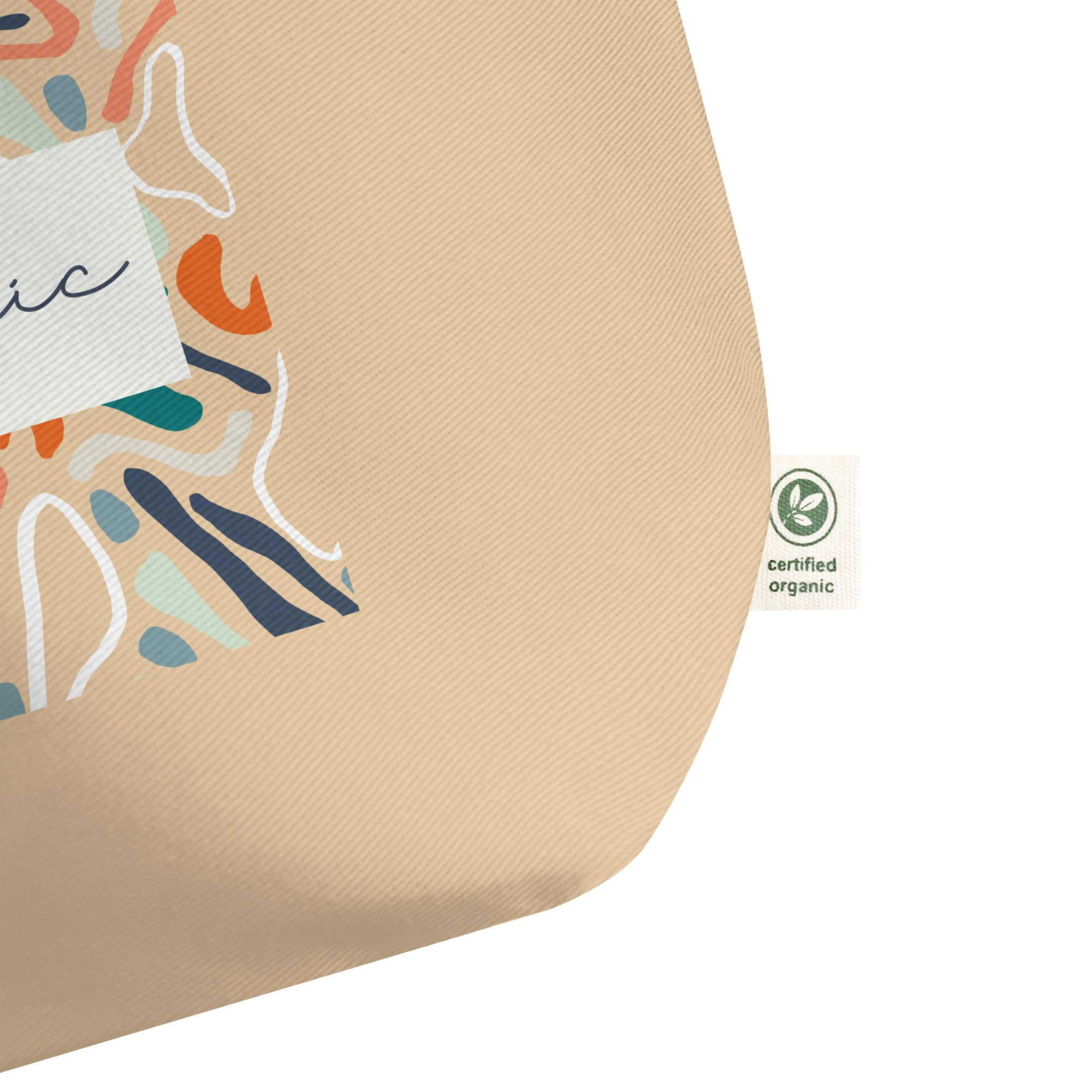 Large Organic Cotton Art Tote Bag - Mirfia