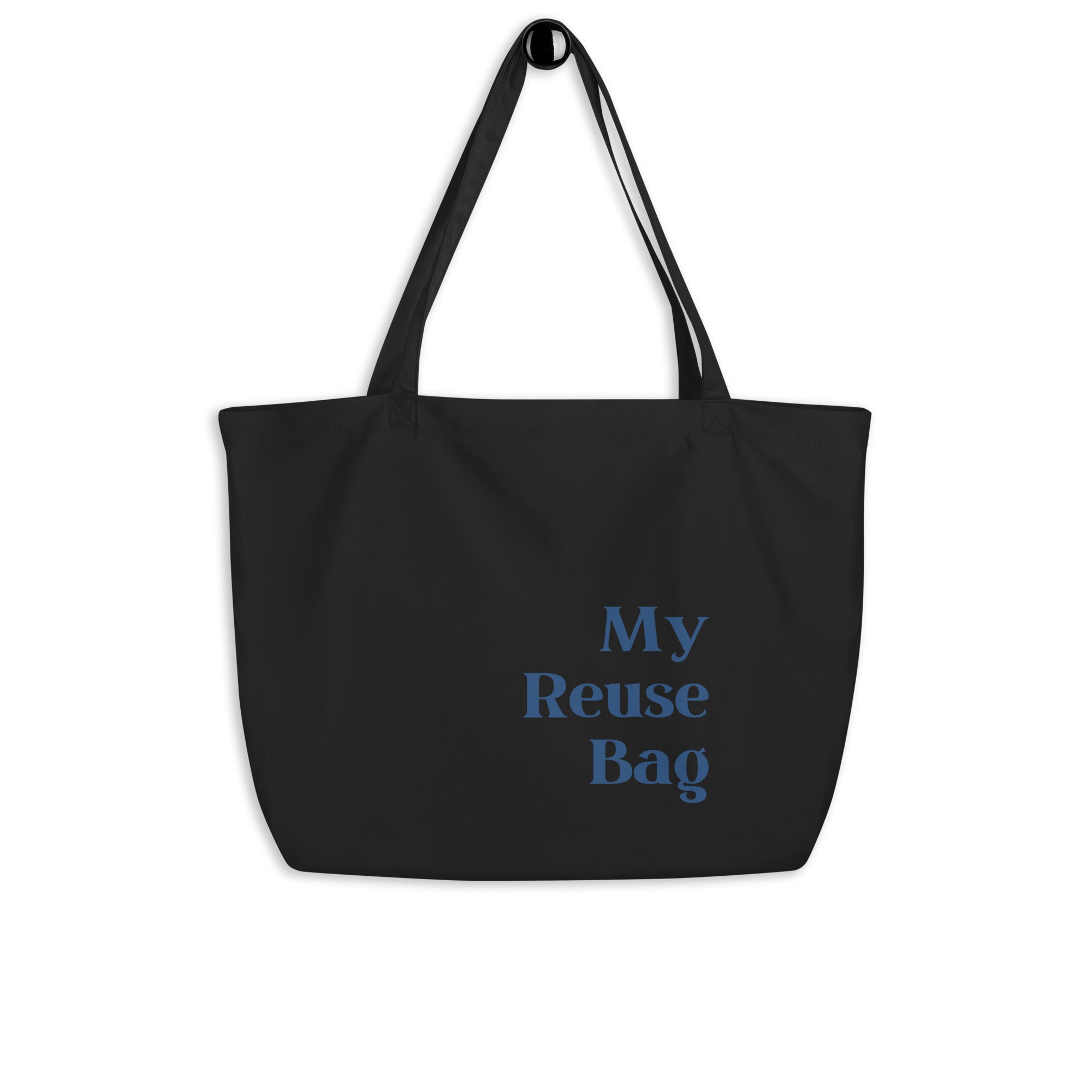 Large Organic Cotton Text Tote Bag - Mirfia