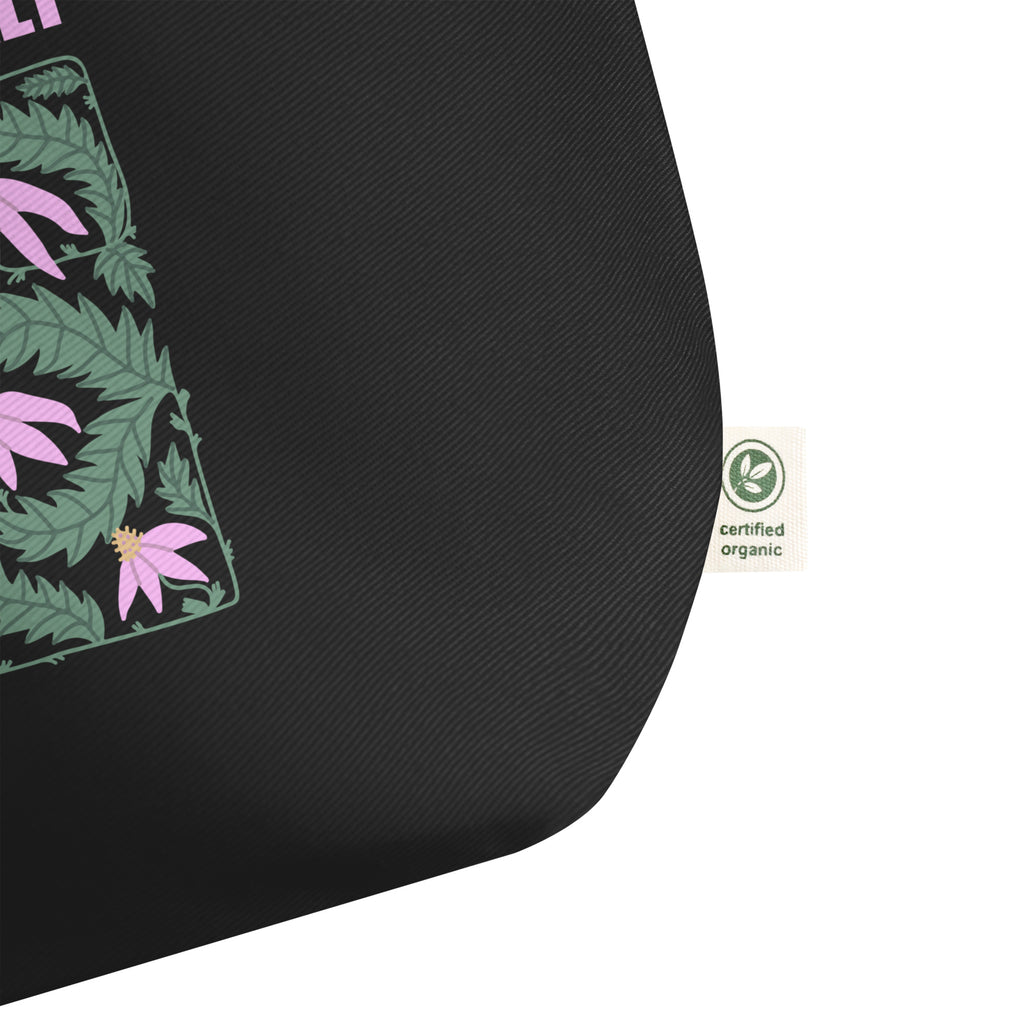 Large Organic Cotton Flower Tote Bag - Mirfia