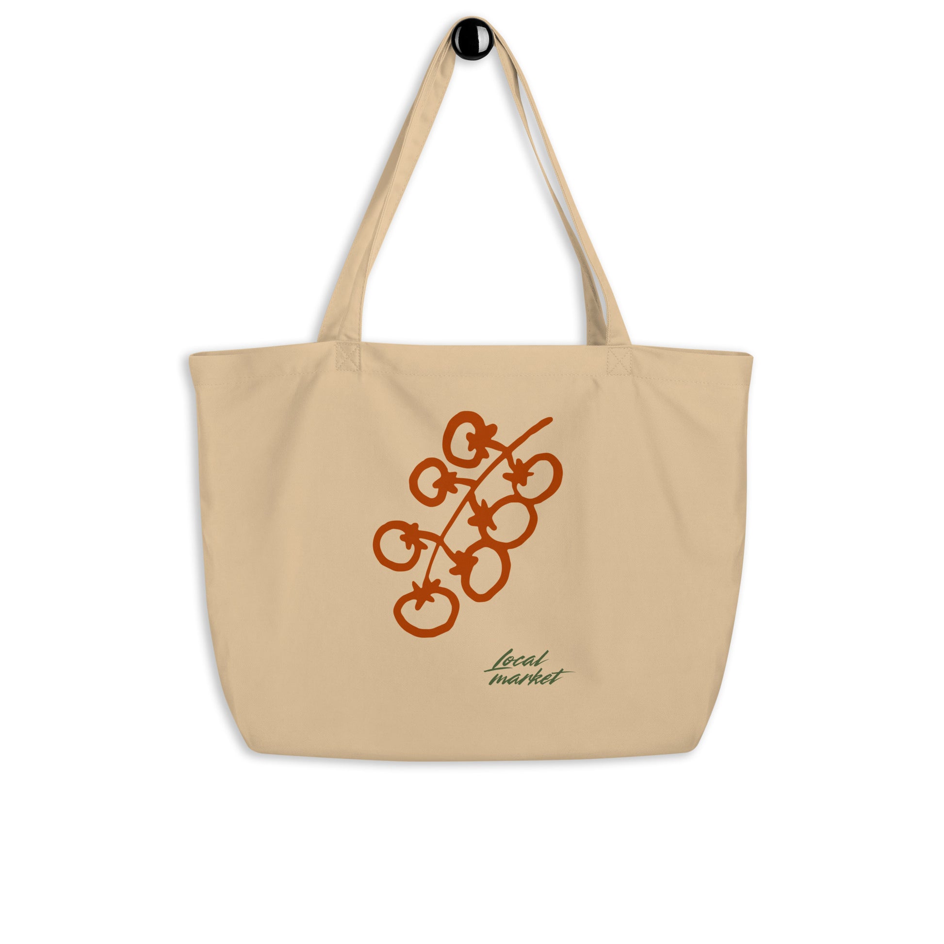 large organic cotton tote bag beige