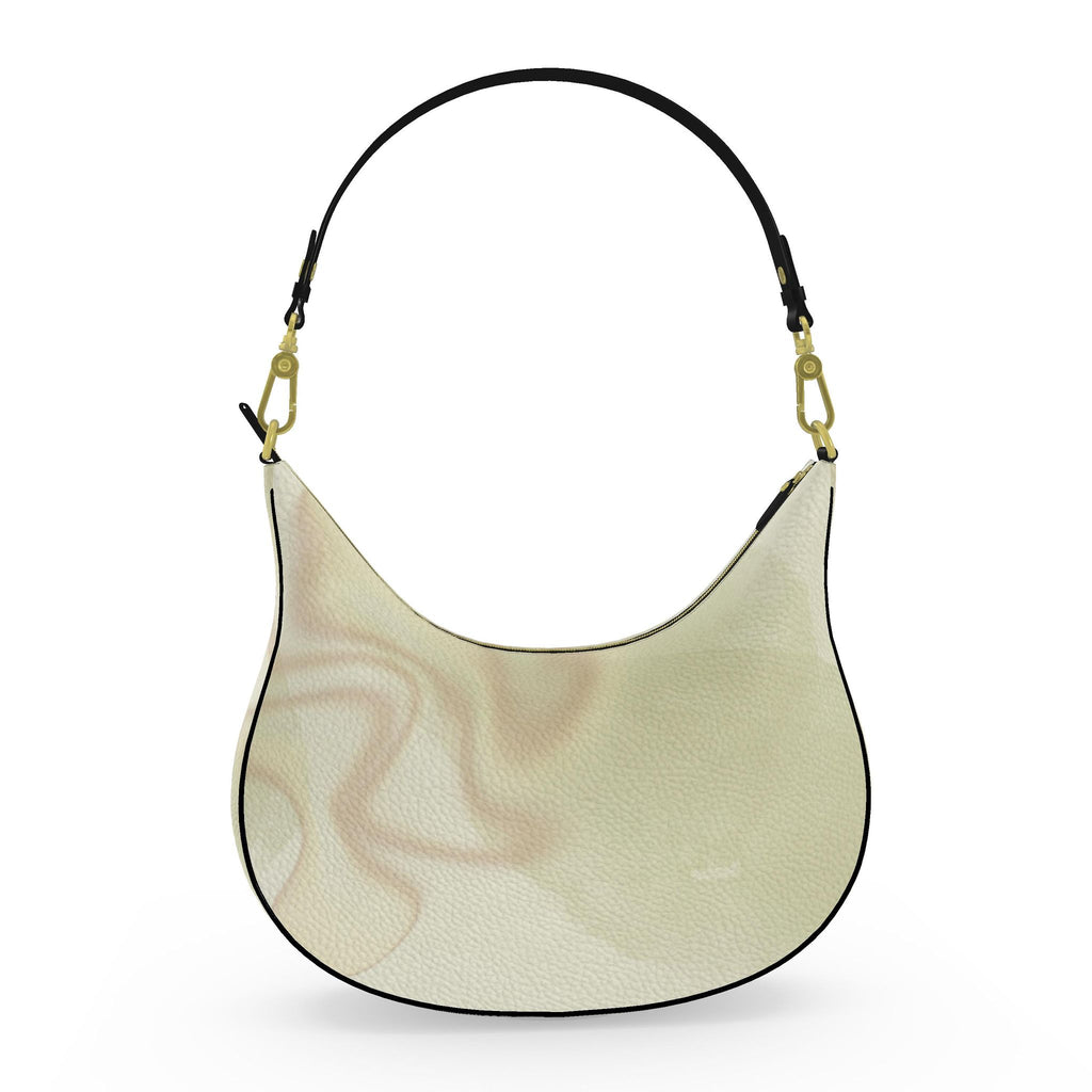 Leather Curve Hobo Bag