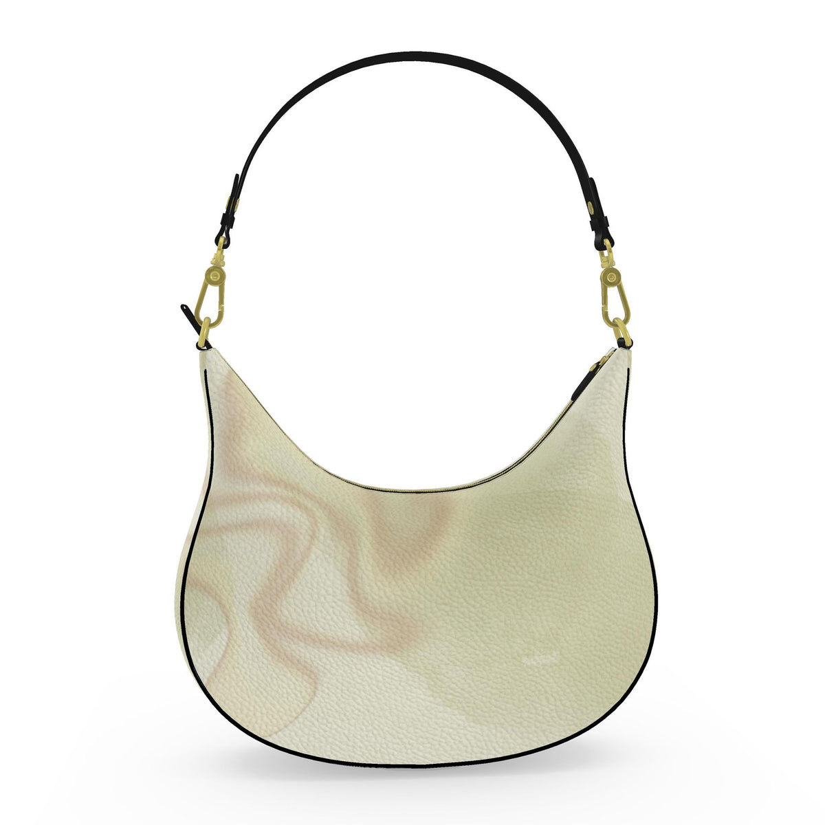 Leather Curve Hobo Bag