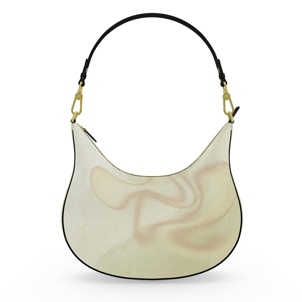 Leather Curve Hobo Bag