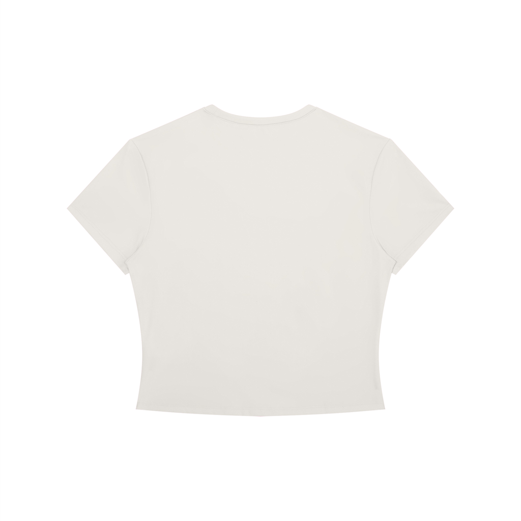 flat lay back view of minimal women’s fashion too