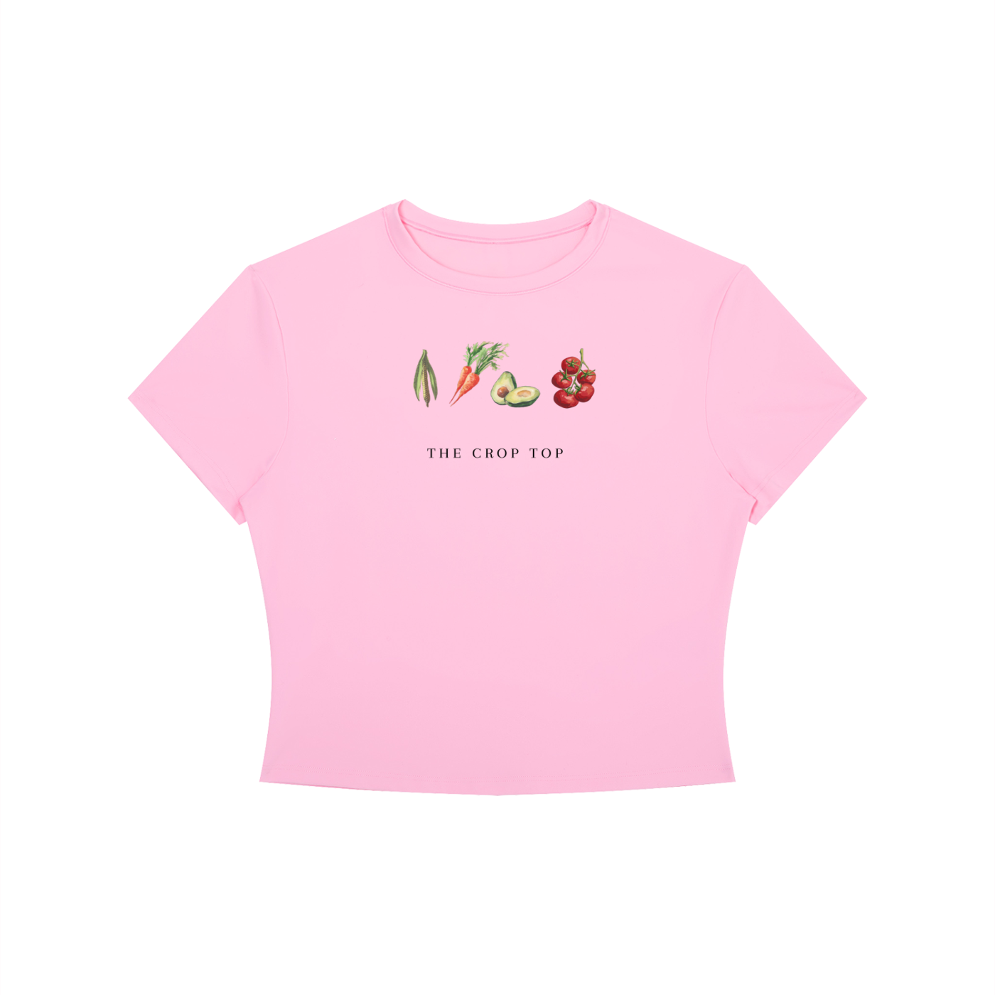women’s pink sporty summer crop top