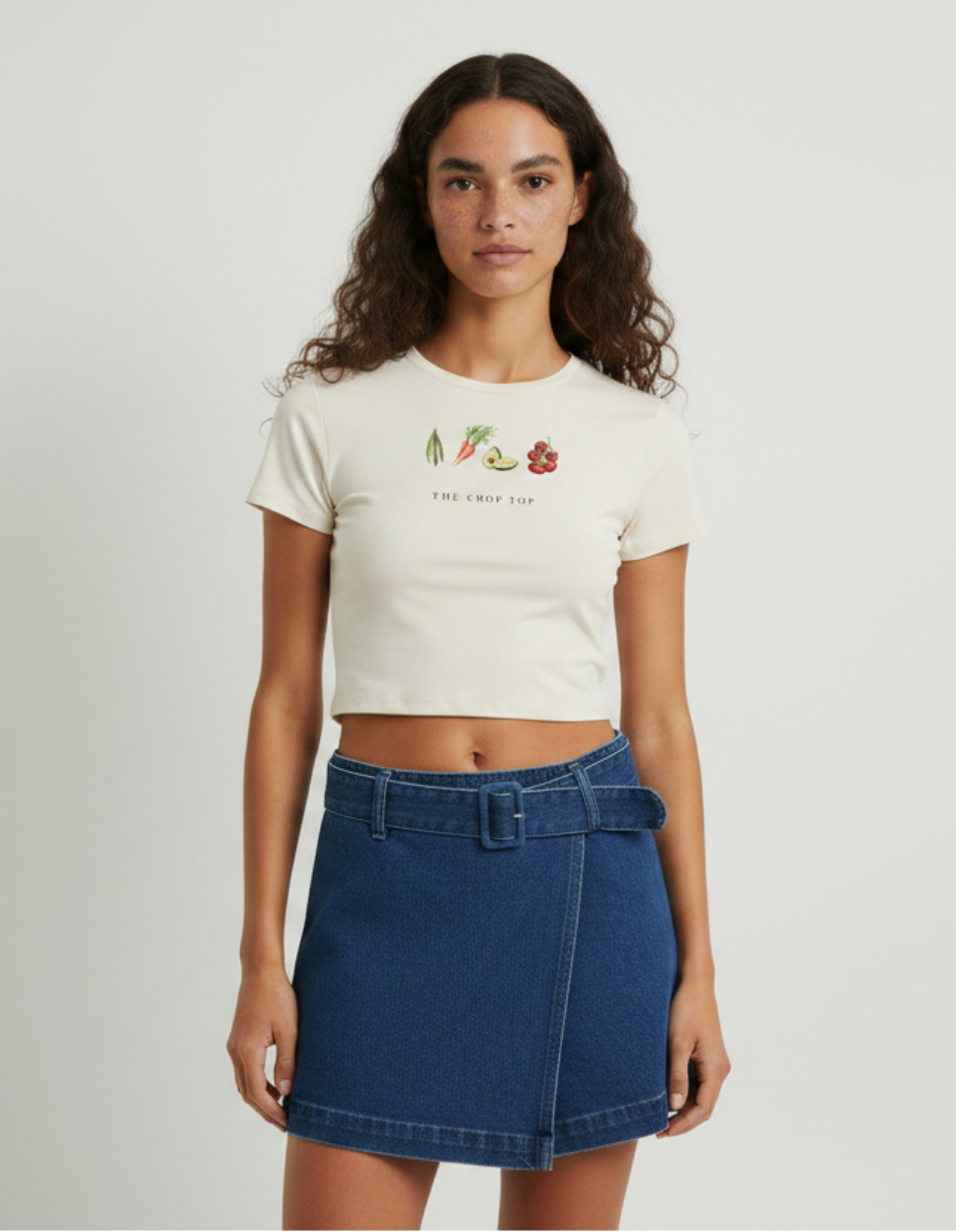 market study fitted crop top with sporty minimal silhouette
