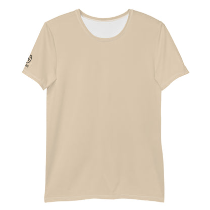 men's activewear mesh t-shirt beige