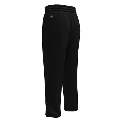 men's black wide-leg joggers with pockets