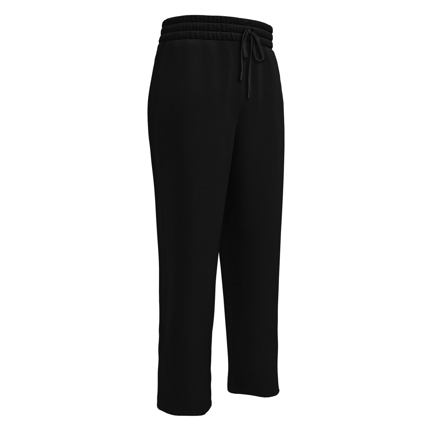 men's black wide-leg joggers with pockets