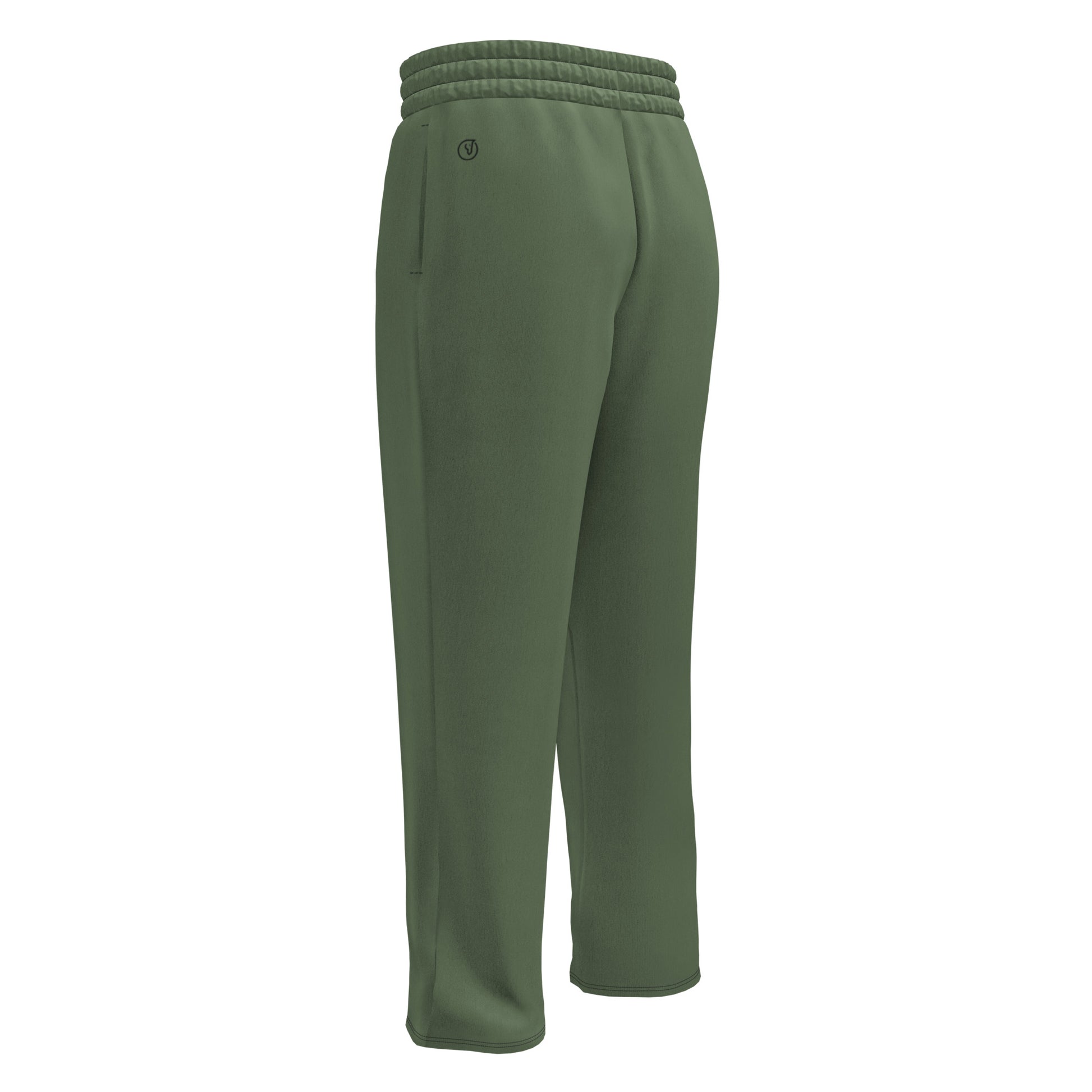 men's clover green wide-leg joggers with pockets 