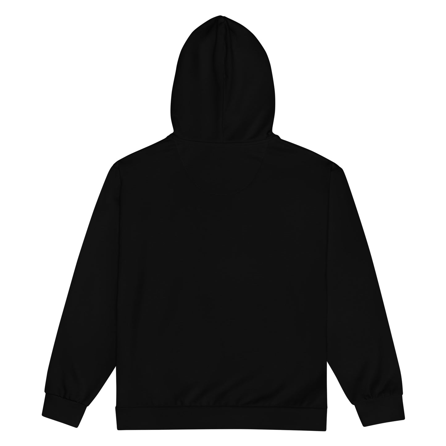 black zip hoodie recycled fabric