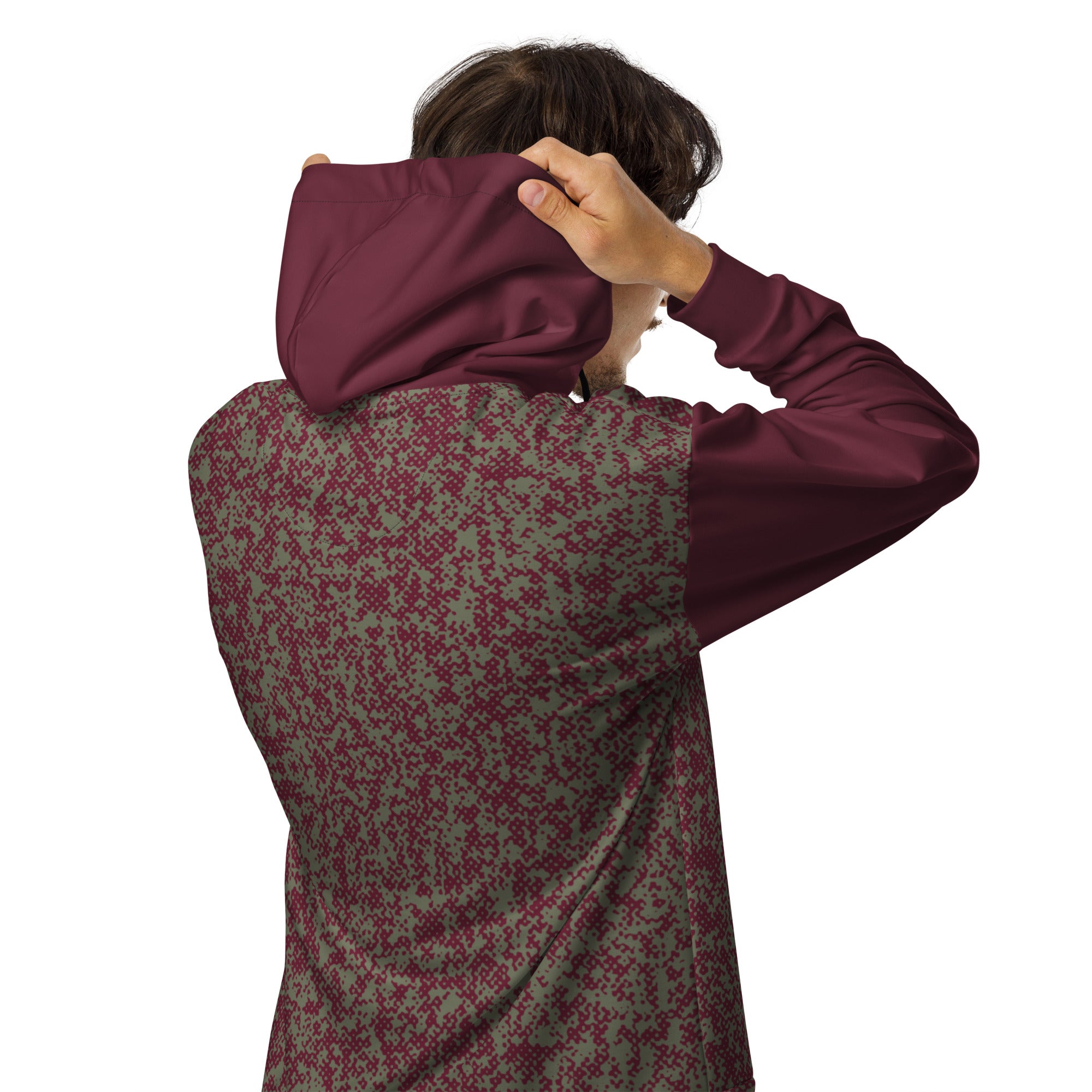 Humble Sportswear™ Men's Burgundy Active Zip Hoodie - Mirfia