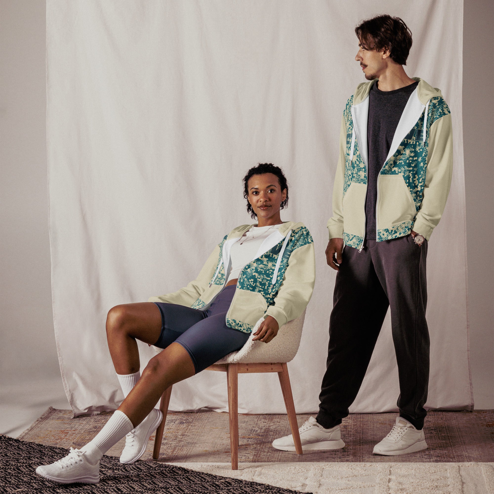 Humble Sportswear™ Men's Green Active Zip Hoodie - Mirfia