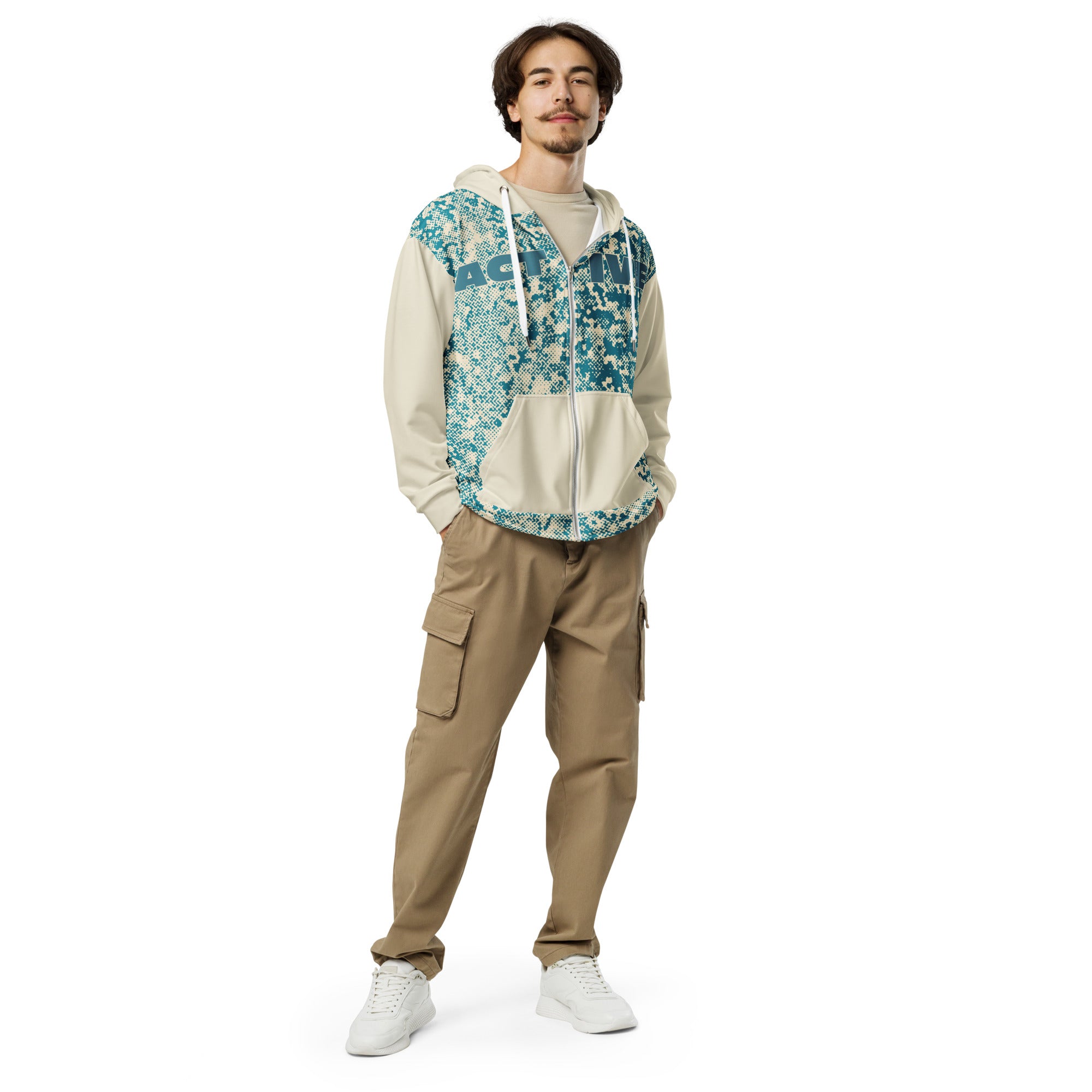 Humble Sportswear™ Men's Green Active Zip Hoodie - Mirfia