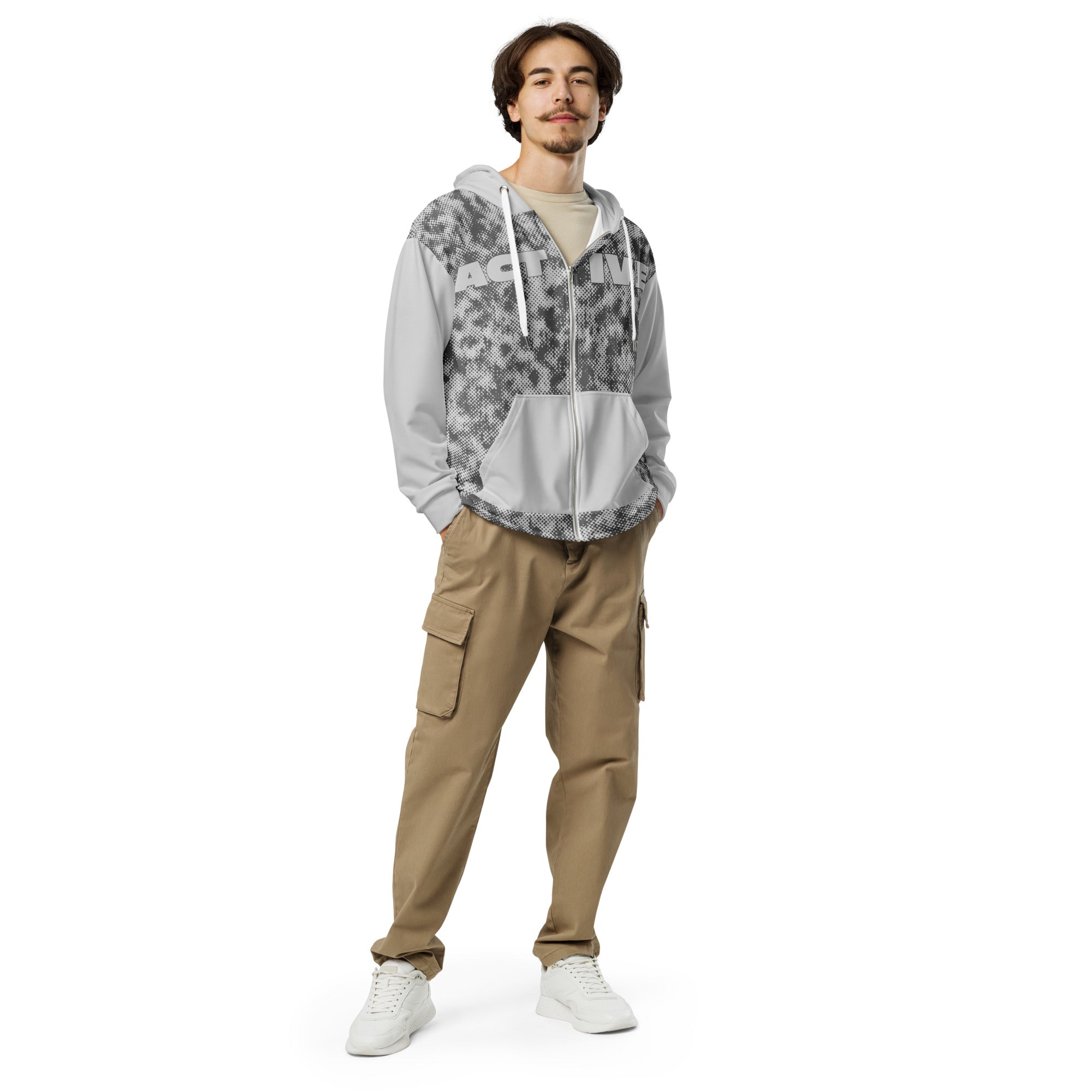 Humble Sportswear™ Men's Grey Active Zip Hoodie - Mirfia