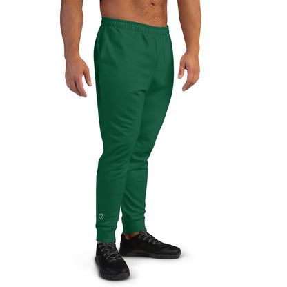 recycled all over print men's slim fit joggers green right