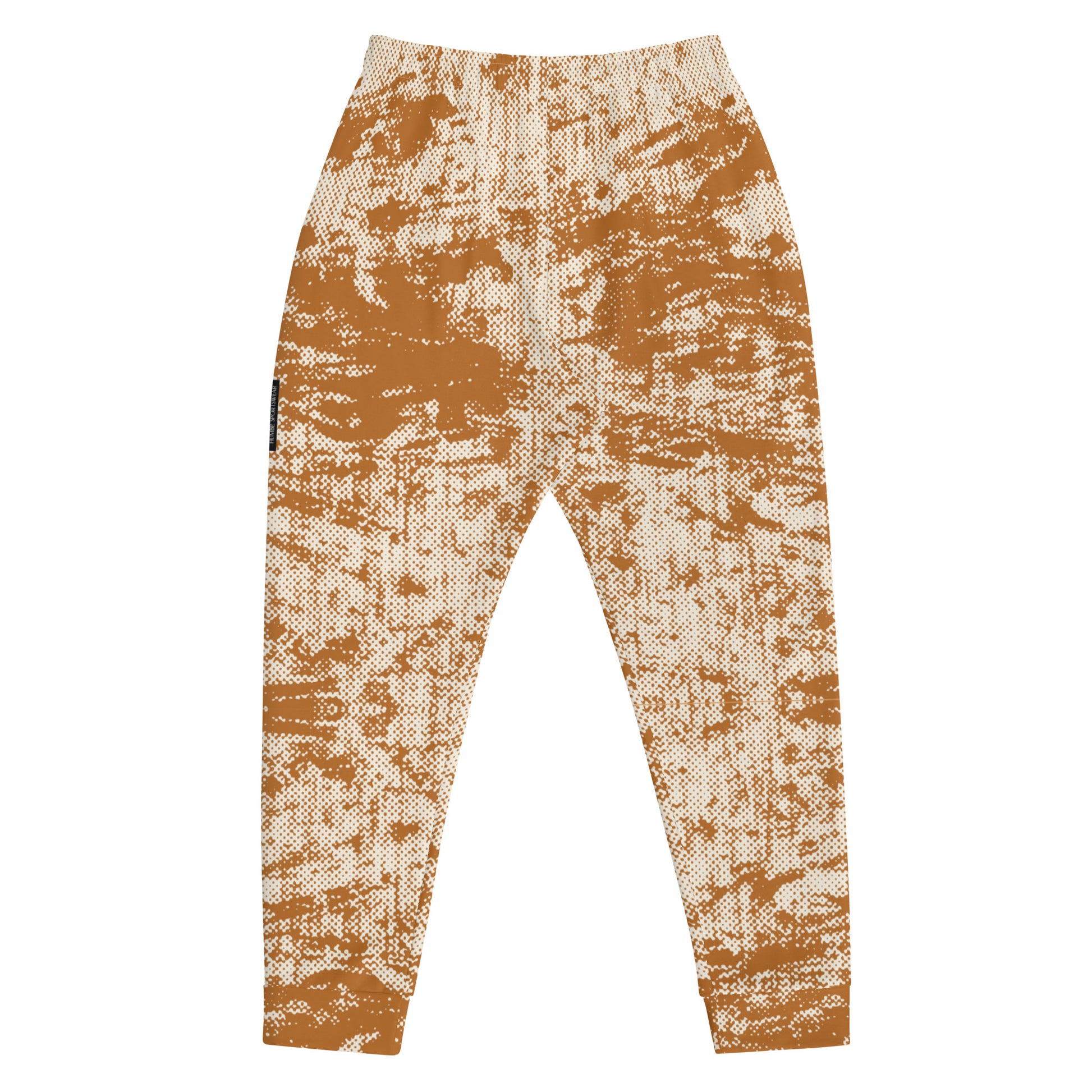 men's slim fit joggers all over print orange