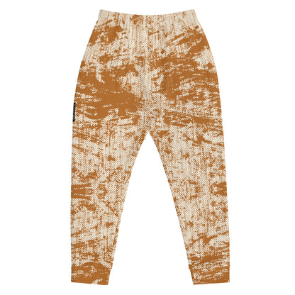 men's slim fit joggers all over print orange