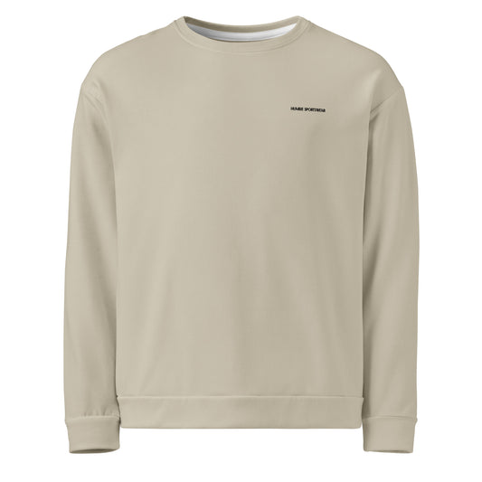 men's long sleeve recycled sweatshirt beige