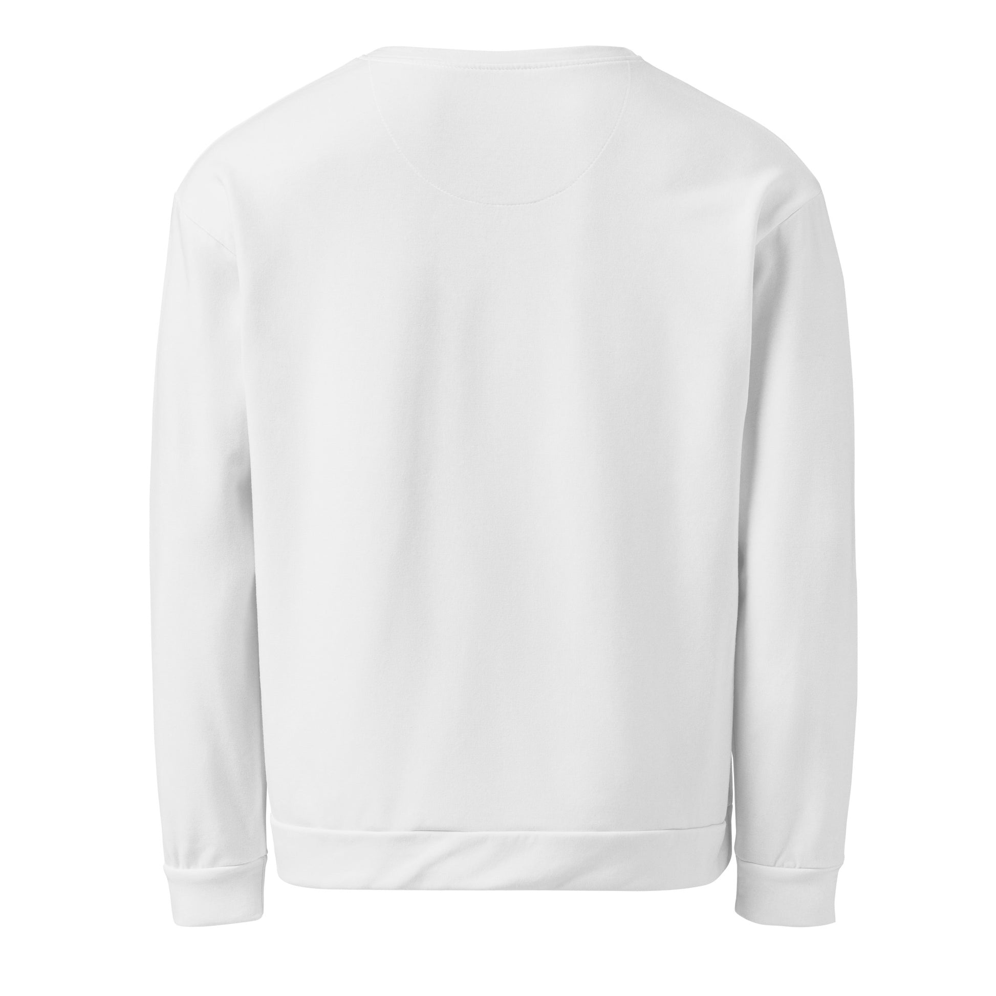 men's white long sleeve recycled sweatshirt 